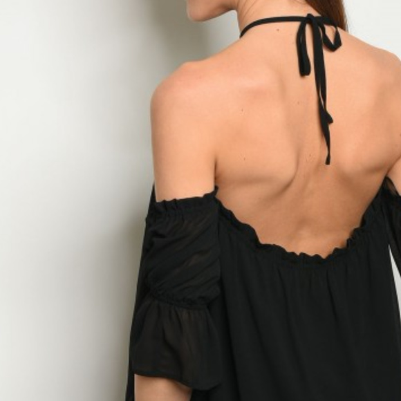 Halter neck tie chiffon blouse @LAST ONE - Picture 5 of 5